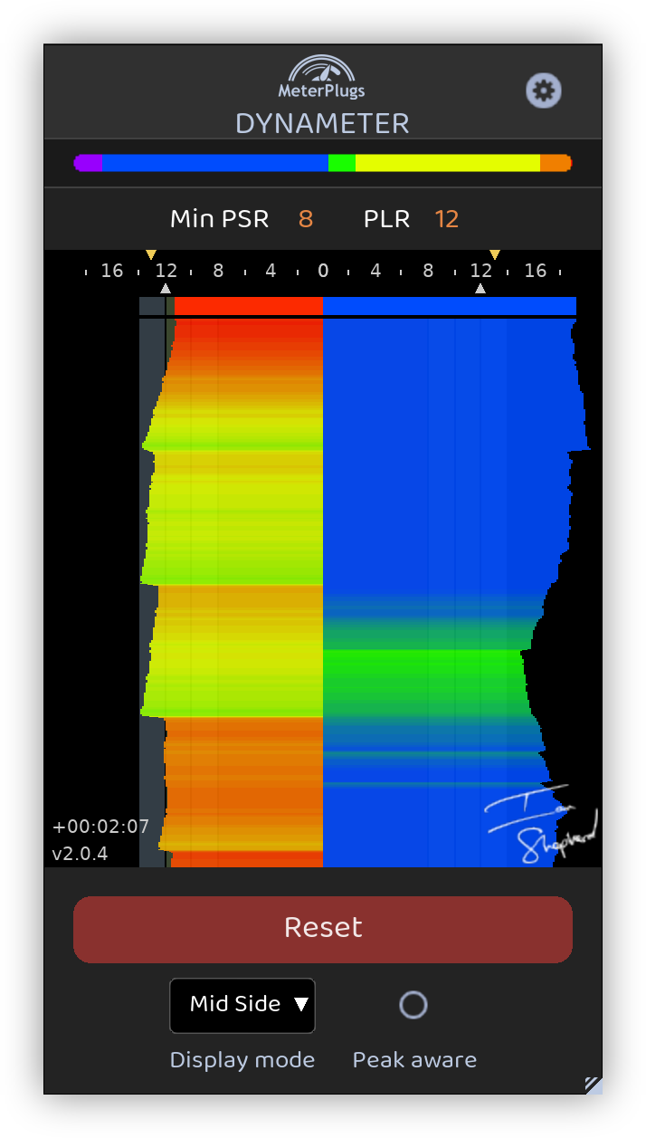 Dynameter 2 in Mid/Side mode