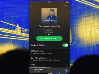 Spotify interface